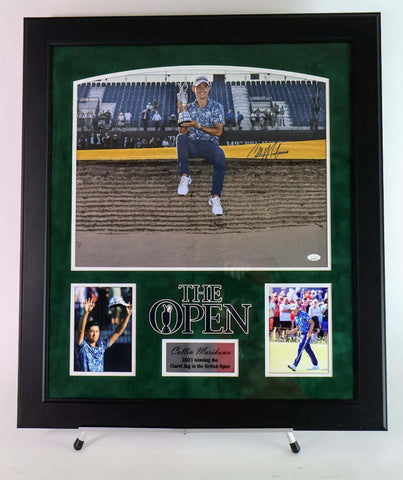Collin Morikawa Autographed The Open Championship 16x20 Photo Framed - JSA COA