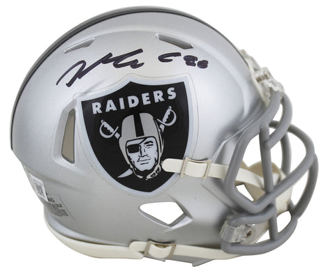 Raiders Maxx Crosby Authentic Signed Flash Speed Mini Helmet BAS Witnessed