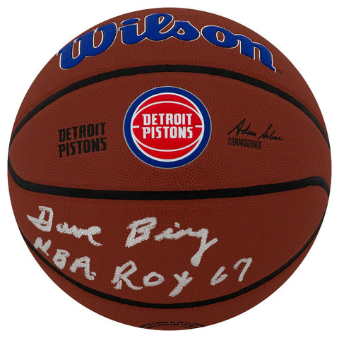 Dave Bing Signed Pistons Logo Wilson Alliance NBA Basketball w/ROY 1967 (SS COA)