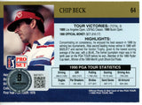 Chip Beck Autographed 1990 Pro Set #64 Trading Card Beckett 44835