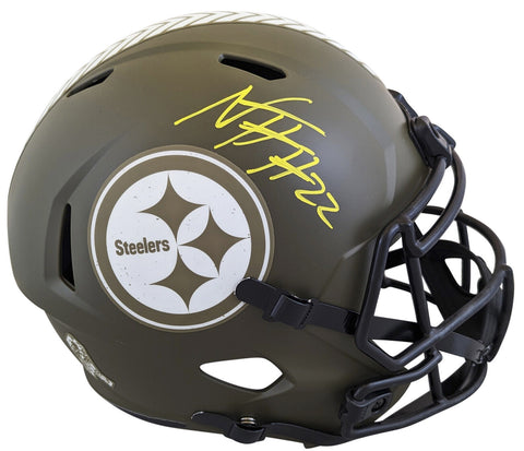Steelers Najee Harris Signed Salute To Service F/S Speed Rep Helmet Fanatics