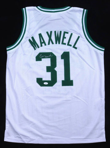 Cedric Maxwell Signed Boston Celtics White Jersey (JSA COA) 1981 NBA Finals MVP