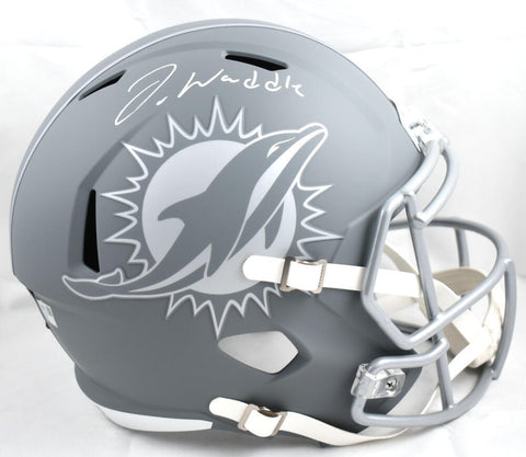 Jaylen Waddle Autographed Miami Dolphins F/S Slate Speed Helmet- Fanatics *White