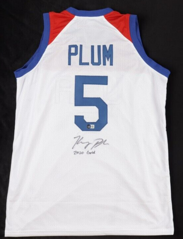 Kelcey Plum Signed Ladies 2018 & 2022 Team USA Basketball Jersey (Beckett)