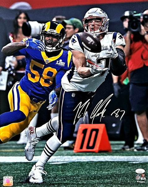 Rob Gronkowski New England Patriots Signed Super Bowl LIII 16x20 Photo JSA