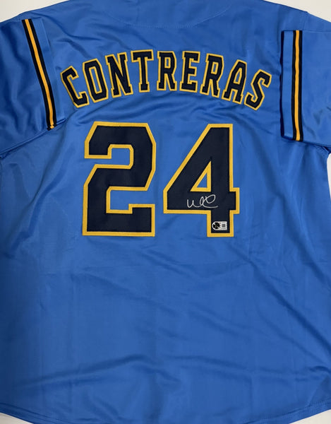 WILLIAM CONTRERAS Signed Custom Replica Alternate Jersey - Milwaukee Brewers BAS
