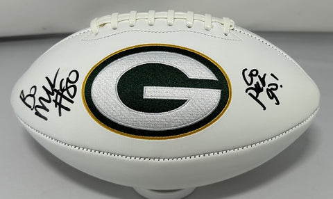 Packers BO MELTON Signed Full Size White Panel Green Bay LOGO Football AUTO JSA