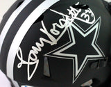 Tony Dorsett Signed Dallas Cowboys Eclipse Mini Helmet - Beckett Witness *Silver