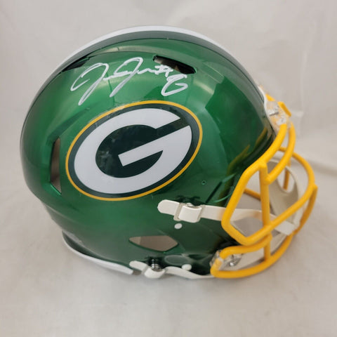 JOSH JACOBS SIGNED GREEN BAY PACKERS F/S FLASH SPEED AUTHENTIC HELMET BAS