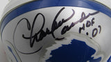 Charlie Sanders HOF Signed/Inscr Detroit Lions Mini Football Helmet JSA 213520