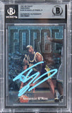 Lakers Shaquille O'Neal Signed 1997 Finest Embossed #148 Card BAS Slabbed