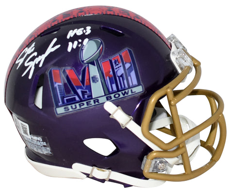 STEVE SPAGNUOLO SIGNED KANSAS CITY CHIEFS SUPER BOWL LVIII MINI HELMET BECKETT