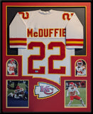 FRAMED KANSAS CITY CHIEFS TRENT MCDUFFIE AUTOGRAPHED SIGNED JERSEY BECKETT HOLO