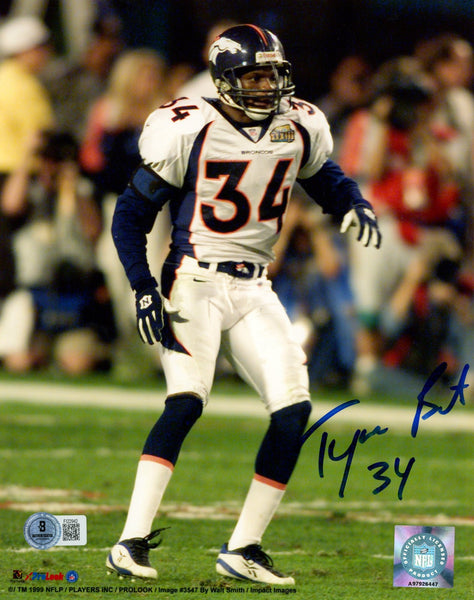 Tyrone Braxton Autographed/Signed Denver Broncos 8x10 Photo Beckett 57769