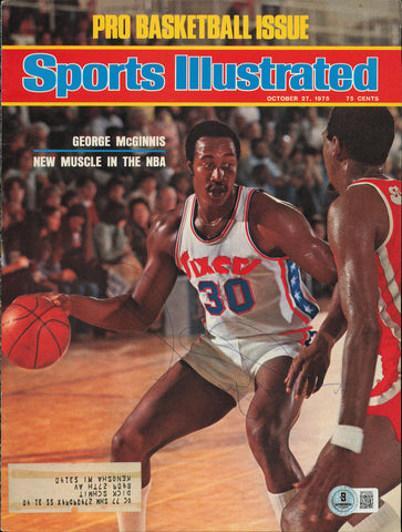 George McGinnis Autographed Sports Illustrated Cover 76ers Beckett QR #BP55263