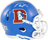 Troy Franklin Autographed/Signed Denver Broncos TB Mini Helmet Beckett W 59397