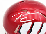 RUSSELL WILSON AUTOGRAPHED WISCONSIN FLASH RED MINI HELMET FANATICS HOLO 227951