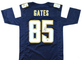 Antonio Gates Autographed Blue Pro Style Jersey- Beckett W Hologram *Black