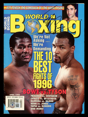 Jeff Fenech Autographed Signed World Boxing Magazine Beckett BAS QR #BK08924