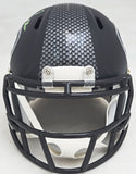 CHRIS CARSON AUTOGRAPHED SEAHAWKS BLUE SPEED MINI HELMET FANATICS HOLO 216813