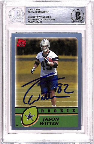 Jason Witten Autographed/Signed 2003 Topps #372 Trading Card Auto BAS 38406