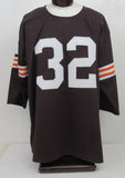 Jim Brown HOF Signed/Insc Brown Custom Football Jersey w/ Stats Browns JSA 19574