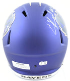 Ray Lewis Ed Reed Autographed Baltimore Ravens F/S Alt 24 Speed Helmet HOF-