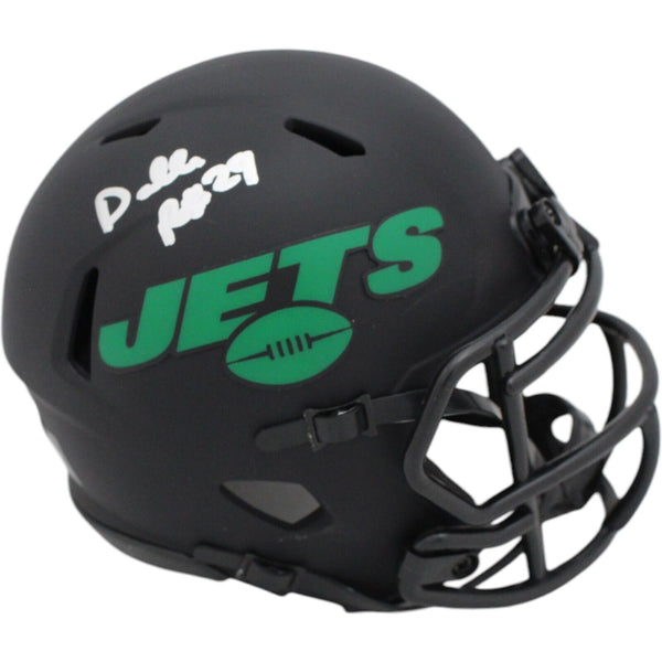 Darrelle Revis Autographed New York Jets Eclipse Mini Helmet Beckett 48130