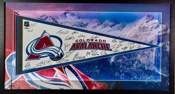 Colorado Avalanche 24-25 Team Autographed Pennant | LED Shadowbox LSM COA