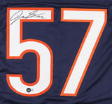 Jack Sanborn Signed Chicago Bears Blue Jersey (Beckett) Ex-Wisconsin Linebacker