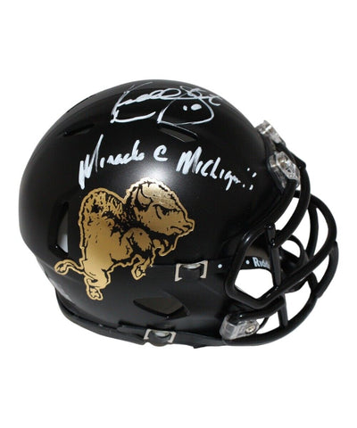 Kordell Stewart Signed Colorado Buffaloes Chrome Mini Helmet Beckett 41192