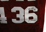 Steve Owens Billy Sims & Jason White Signed College Style Red XL Jersey 29494
