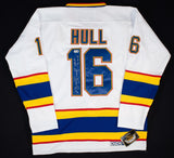 Brett Hull Signed St. Louis Blues Captain's Jersey Inscribed HOF 2009 (Beckett)