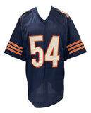 Brian Urlacher Chicago Signed Navy Football Jersey HOF 18 Inscribed BAS