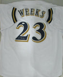 Brewers All Star RICKIE WEEKS Custom Replica White Milwaukee Jersey AUTO - JSA