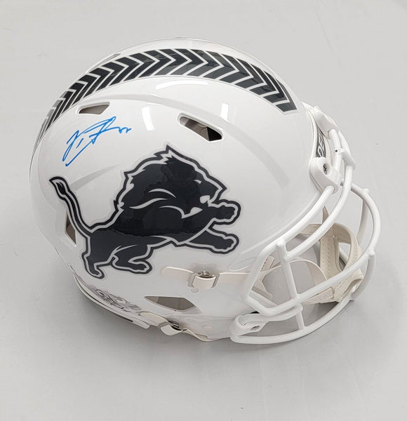 Penei Sewell Autographed Detroit Lions 2024 STS Riddell Authentic Helmet Beckett