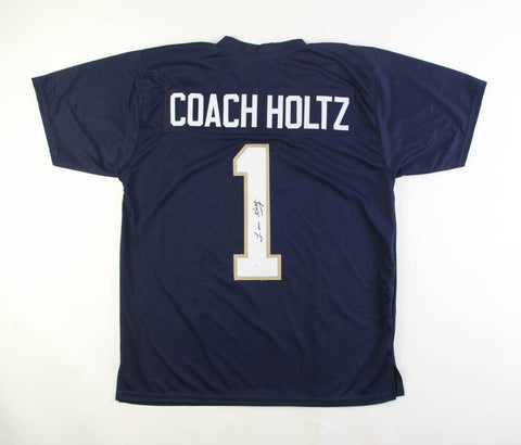 Lou Holtz Signed Fighting Irish Jersey (JSA) Head Coach 1988 National Champs