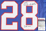 Everson Walls Signed New York Giant Jersey Inscribed "SB XXV" (JSA COA) Def Back