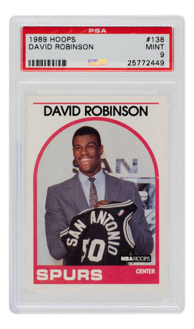 Dave Robinson 1989 Hoops #138 Spurs Rookie Basketball Card PSA/DNA Mint 9