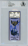 Ray Lewis Autographed/Signed 12/7/1997 vs Seahawks Ticket Beckett Slab 39180