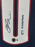 Christian Braun Autographed/Inscribed 23 Champs Nuggets Navy Nike Jersey BAS COA