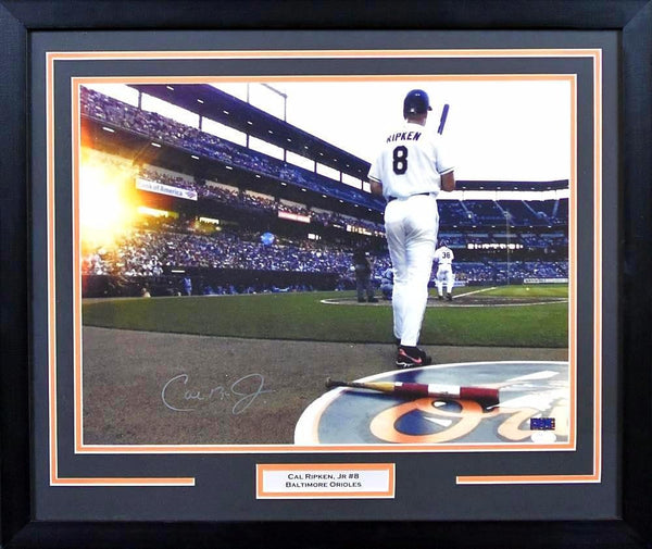 CAL RIPKEN JR AUTOGRAPHED BALTIMORE ORIOLES 16x20 FRAMED PHOTO JSA