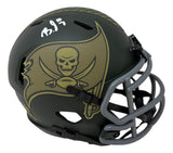 Bucky Irving Signed Tampa Bay Buccaneers Salute To Service Mini Speed Helmet BAS
