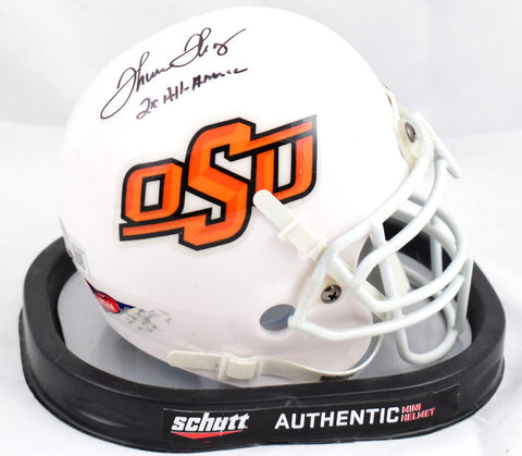 Thurman Thomas Autographed Oklahoma State Schutt Mini Helmet - Beckett Hologram