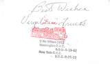 Virgil Trucks Autographed Detroit Tigers Index Card w/Best Wishes Beckett 56526