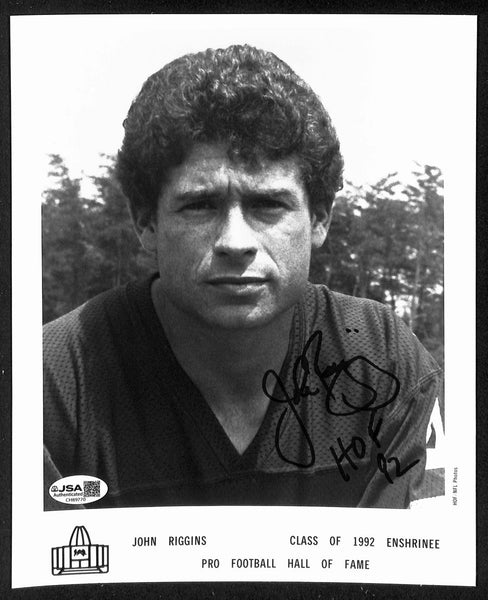 John Riggins Official Pro Football HOF Auto/Signed 8x10 Photo JSA BA201961