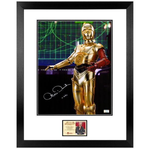 Anthony Daniels Autographed Star Wars Force Awakens C-3PO 11x14 Metallic Photo