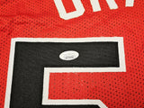 CHICAGO BULLS HORACE GRANT AUTOGRAPHED RED JERSEY "4X CHAMPS" JSA STOCK #215707