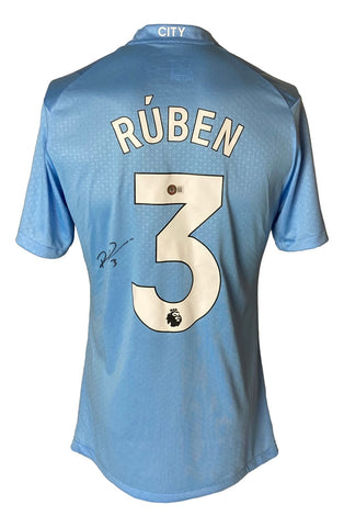 Ruben Dias Signed Manchester City FC Puma Soccer XL Jersey BAS