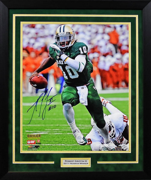 ROBERT GRIFFIN III RG3 AUTOGRAPHED BAYLOR BEARS FRAMED 16x20 PHOTO JSA